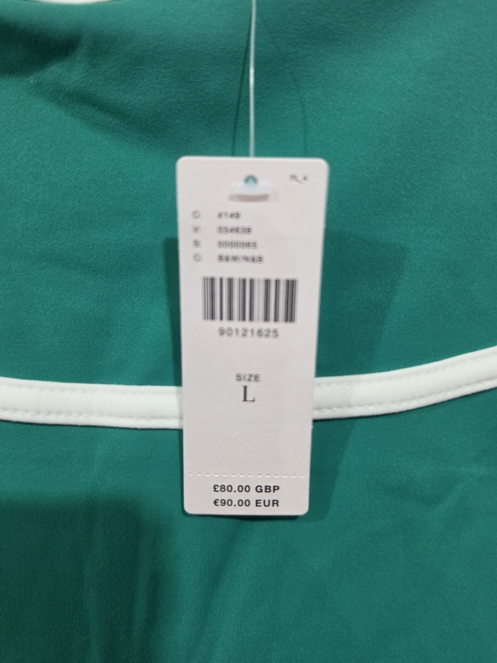 Anthro Daily Practice Green Mini Dress with White Piping L NWT - Picture 6 of 6